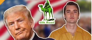 Donald Trump and Robert Ulbricht and the Silk Road Darknet Market Logo