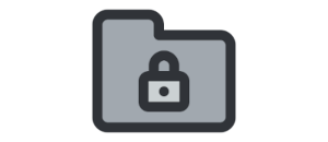 Folder with a lock on it