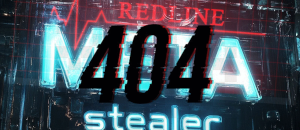 Redline and Meta Infostealers banner with an Error message